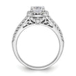 Sterling Silver Rhodium-plated & CZ Ring