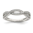 Sterling Silver Rhodium-plated CZ Ring