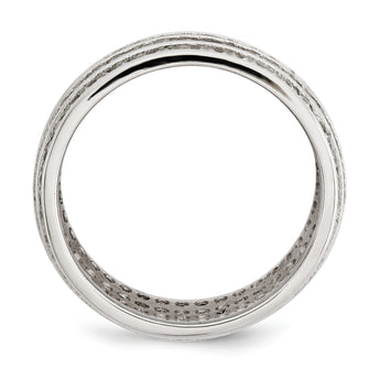 Sterling Silver Rhodium-plated 5-row Eternity Ring - Birthstone Company