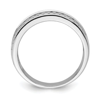 Sterling Silver Rhodium-plated and CZ Ring - Birthstone Company