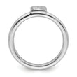 Sterling Silver Rhodium Plated Diamond Ring