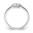 Sterling Silver Polished & Satin Heart Children's Ring