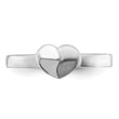 Sterling Silver Polished & Satin Heart Children's Ring