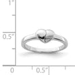 Sterling Silver Polished & Satin Heart Children's Ring