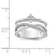 Sterling Shimmer Sterling Silver Rhodium-plated 27 Stone CZ Ring
