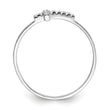 Sterling Silver Rhodium-plated CZ Side Cross Polished Ring