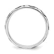 Sterling Silver Rhodium-plated Polished Antiqued Ichthus Ring