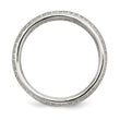 Sterling Silver Rhodium-plated Baguette & Round CZ Eternity Ring