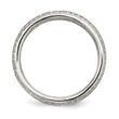 Sterling Silver Rhodium-plated Baguette & Round CZ Eternity Ring - Birthstone Company