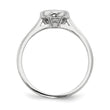 Sterling Silver Rhodium-plated CZ 3-Ring Set