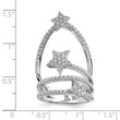 Sterling Silver Rhodium-plated CZ Star Ring
