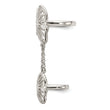 Sterling Silver Polished CZ Butterfly Double Finger Ring