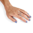 Sterling Silver Rhodium-plated CZ Ring