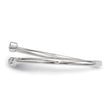 Sterling Silver Rhodium-plated CZ Adjustable Ring