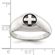 Sterling Silver Antiqued Cross Ring