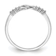 Sterling Silver Rhodium Plated CZ Infinity Ring