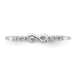 Sterling Silver Rhodium Plated CZ Infinity Ring