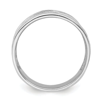 Sterling Silver Rhodium-plated Flower Ring