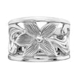 Sterling Silver Rhodium-plated Flower Ring