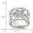 Sterling Silver Rhodium-plated Flower Ring
