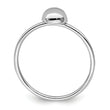 Sterling Silver Rhodium-plated Polished Bead Ring