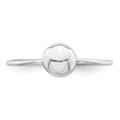 Sterling Silver Rhodium-plated Polished Bead Ring