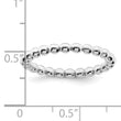 Sterling Silver Rhodium Plated Ring