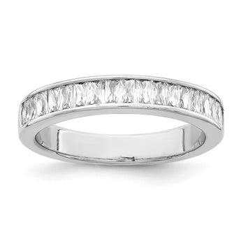 Sterling Silver Rhodium Plated CZ Ring - Birthstone Company