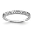 Sterling Silver Rhodium-Plated CZ Ring