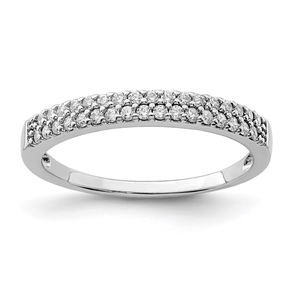 Sterling Silver Rhodium-Plated CZ Ring - Birthstone Company
