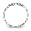 Sterling Silver Rhodium-plated 5-Bezel CZ Ring