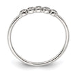 Sterling Silver Rhodium-plated 5-Bezel CZ Ring - Birthstone Company