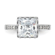 Sterling Silver Rhodium-plated Polished CZ Ring