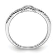 Sterling Silver Rhodium-plated CZ Infinity Ring