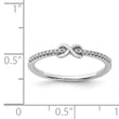 Sterling Silver Rhodium-plated CZ Infinity Ring