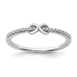 Sterling Silver Rhodium-plated CZ Infinity Ring