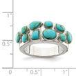 Sterling Silver Synthetic Turquoise Inlay Ring