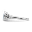 Sterling Silver Rhodium-plated Lab Created Opal Ring - Birthstone Company