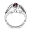 Sterling Silver Rhod-plat Rhodolite Garnet Ring - Birthstone Company