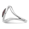 Sterling Silver Rhod-plat Rhodolite Garnet Ring - Birthstone Company