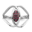 Sterling Silver Rhod-plat Rhodolite Garnet Ring - Birthstone Company