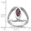 Sterling Silver Rhod-plat Rhodolite Garnet Ring - Birthstone Company