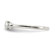 Sterling Silver Rhodium-plated Polished White Topaz Ring