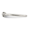 Sterling Silver Rhodium-plated Polished Garnet and White Topaz Ring