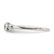 Sterling Silver Rhod-platd Polished Created Emerald/White Topaz Ring - Birthstone Company