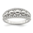 Sterling Silver CZ WithBeads Ring