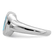 Sterling Silver Rhodium Blue Topaz Ring