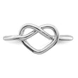 Sterling Silver Rhodium-plated Polished Heart Knot Toe Ring