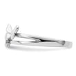 Sterling Silver Rhodium plated CZ Butterflies Ring
