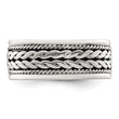 Sterling Silver Antiqued Rope Design Ladie's Ring